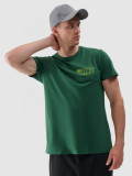 Tricou regular cu imprimeu pentru bărbați - verde, 4F Sportswear