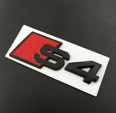 Emblema Audi portbagaj emblema audi S4 negru mat foto