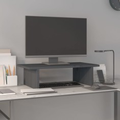 vidaXL Suport pentru monitor, gri, 50x27x15 cm, lemn masiv pin foto
