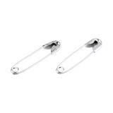 Set 100 ace de siguranta Crisalida, lungime 23 mm, argintiu