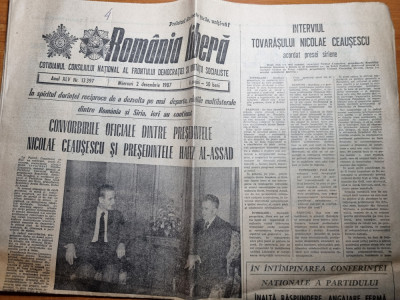 romania libera 2 decembrie 1987-articol neamt,vrancea,hunedoara foto