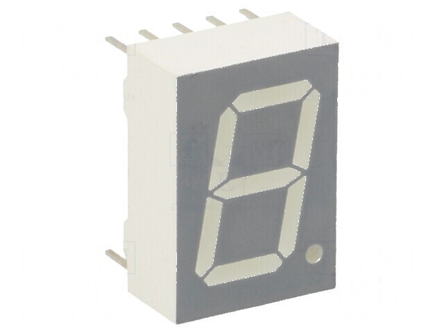 Afişaj LED 7 segmente 13mm portocaliu-roşu 0,51 Nr.car: 1