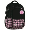 Ghiozdan ST.Right, colectia Pink Checkered, BP01, impermeabil, 43x32x21 cm