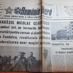 romania libera 20 mai 1982-vizita lui ceausescu la fundulea,cenaclul flacara