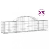 Cumpara ieftin Cosuri gabion arcuite 5 buc, 200x30x40/60 cm, fier galvanizat