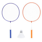 NRZ052 Oțel / Set badminton 2 rachete + aripioare Junior Nils