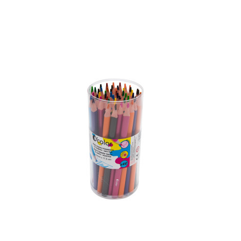 Set 48 creioane colorate triunghiulare maxi mina 4 mm OColor