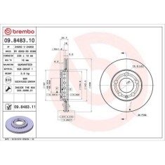 Set disc frana Skoda Fabia I (6y2), Fabia 2 (542); Vw Fox Liftback (5z1 5z3 5z4), Fox Van (5z1), Polo (9n 9a), Fata, 239X18mm, ventilat, Brembo