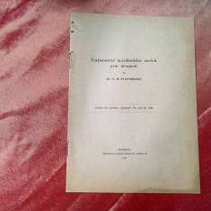 TRATAMENTUL ACCIDENTELOR SERICE PRIN ATROPINA - V. M. Platareanu - 1944, 15 p.