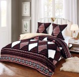 Lenjerie Pat Cocolino Dorma Co040, Microfibra Plusata, 3 Piese, , Maro