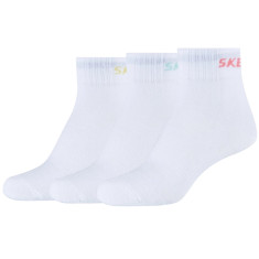 șosete Skechers 3PPK Wm Mesh Ventilation Quarter Socks SK42022-1000 alb
