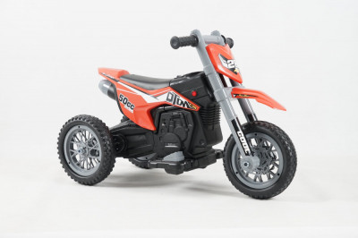 Motocicleta electrica cu 3 roti, Kinderauto Enduro 60W 12V STANDARD, culoare portocaliu foto