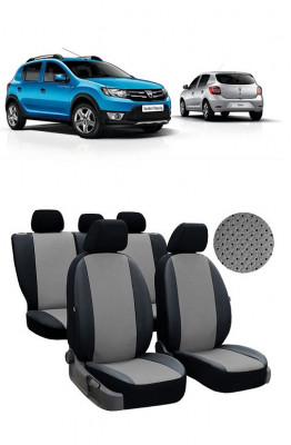 Set huse din piele perforata Dacia Sandero Sandero Stepway (2012-2020) foto