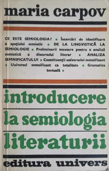 INTRODUCERE IN SEMIOLOGIA LITERATURII-MARIA CARPOV-218929