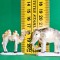 Figurine animale slim 4 bucăți 3 cm plastic casant elefant struț girafa camila