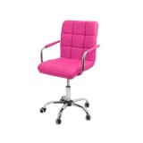 Scaun birou copii OFF 328, inaltime ajustabila, rotativ, cu brate, piele ecologica, 65 kg