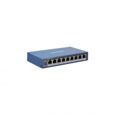 Switch 8 porturi POE Hikvision DS-3E1309P-EI, L2, Smart Managed, 8 ? 100 Mbps PoE RJ45 ports, 1 ? gigabit network RJ45 port, PoE power budget 110W, ma foto
