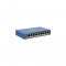 Switch 8 porturi POE Hikvision DS-3E1309P-EI, L2, Smart Managed, 8 ? 100 Mbps PoE RJ45 ports, 1 ? gigabit network RJ45 port, PoE power budget 110W, ma