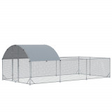 Cumpara ieftin PawHut Gard Exterior din Oțel pentru Găini, Cotet pentru Iepuri și Rațe, Folie PE Anti-UV, 570x280 cm | Aosom Romania