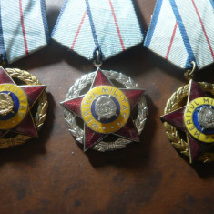 3 Ordine Romania : Meritul Militar cl. I , II , III