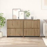 vidaXL Bufet 2 pcs stejar artizanal 70 x 41 x 75 cm Lemn compozit