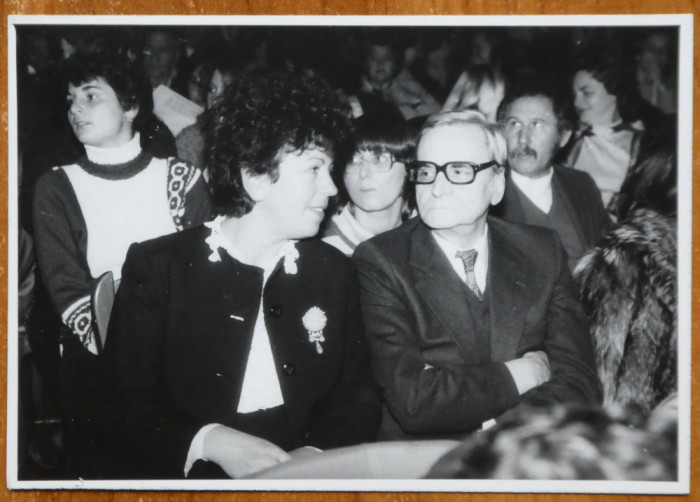 Foto originala, Radu Beligan, Marin Sorescu, la spectacol