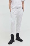 Abercrombie &amp; Fitch pantaloni de trening culoarea gri, melanj