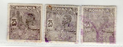 Romania 1920 Timbru Statistic 3 valori foto