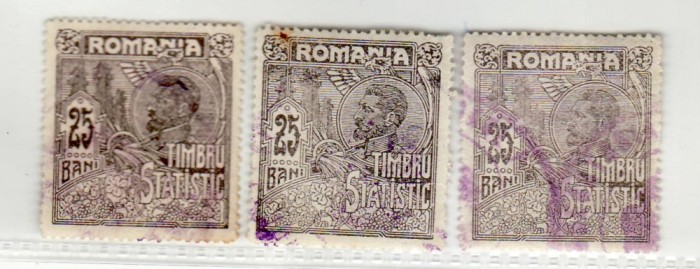 Romania 1920 Timbru Statistic 3 valori