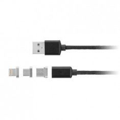 CABLU USB MAGNETIC MICRO USB / LIGHTNING 1M