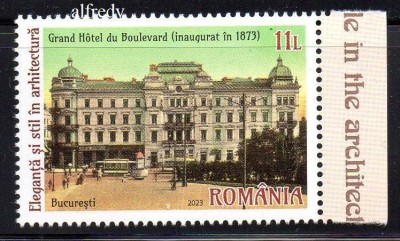 ROMANIA 2023, Eleganta si stil in arhitectura Bucurestilor, MNH, 2426 foto