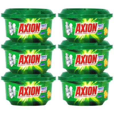 6 x Axion Lemon, Pasta pentru curatat vase, 6 x 400g foto
