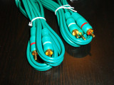 Cablu jack 3.5mm la 2x rca stereo 1.5m verde inchis gros mufe aurite, Carguard