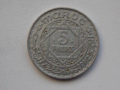 5 FRANCS 1951 MAROC foto