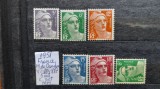 1951-Franta-Marianne de GandonYT883-887 6 val-MH, Nestampilat
