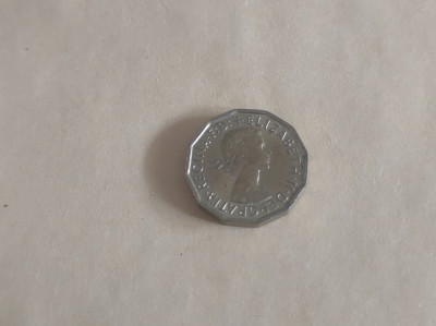 Moneda 3 Pence 1964 Marea Britanie foto