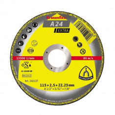 Disc Debitare Klingspor A24 Extra, Metal, 115x2.5x22 mm, Disc Debitare Metal Universal, Disc pentru Polizorul Unghiular, Disc pentru Flex, Panza Flex