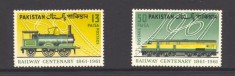 Pakistan 1961 - Trenuri, cai ferate, serie neuzata