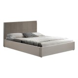 Cumpara ieftin Pat dublu cu spatiu de depozitare Zamblene tesatura catifea gri 170x214.5x90 cm