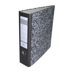 Biblioraft carton laminat A4 Herlitz marmor economic, lățime 8 cm