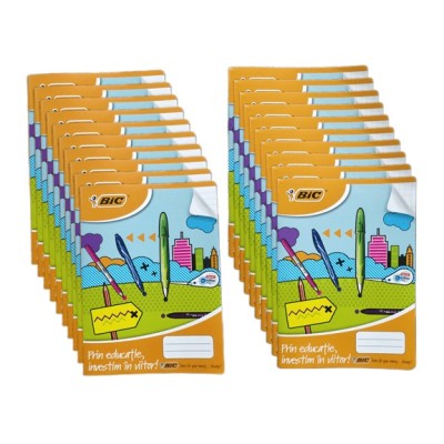 Set Caiet A5, 40 file, 10 matematica, 10 dictando, coperta policromie, 20buc foto