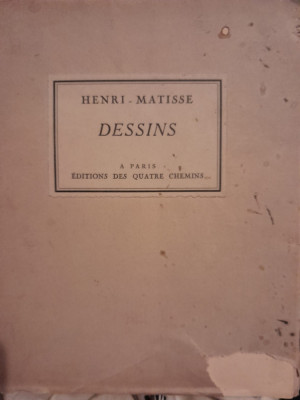 1925 Henri Matisse, Dessins, Waldemar George, Editions des quatre chemins Paris foto