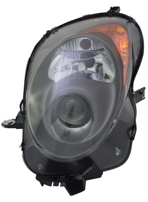 Far Alfa Romeo Mito (955) 07.2008-, Stanga, tip bec H7+H7, reglare electrica, culoare negru, cu motoras, Depo, 50518342, 50522790 foto