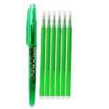 Set Pix Verde cu Radiera 0.7mm + 6 Rezerve - Pix Stergabil, Cerneala Termosensibila, Ideal Documente, Papetarie Birotica