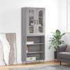 VidaXL Dulap &icirc;nalt, gri sonoma, 69,5x34x180 cm, lemn compozit