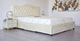 Cumpara ieftin Pat 180x200 cm Terasino Crem cu 4 sertare Tapitat Catifea Somiera Inclusa ( D3- HLR 01)