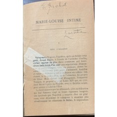 Marie - Louise intime (Marie - Louise personal- carte veche in franceza)