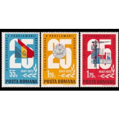1972 - A XXV-a aniv. a proclamarii republicii, serie neuzata