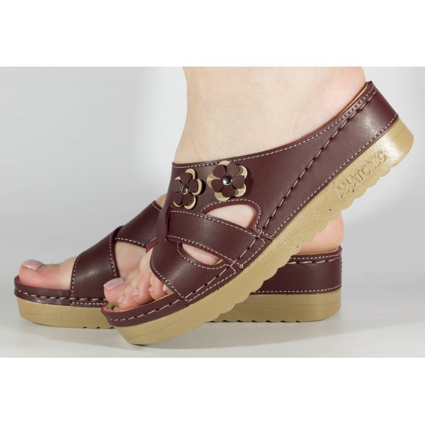 Saboti Medicinali Eleganti cu Gel - Model Ioana 154001 (Culoare Bordo)