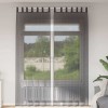 VidaXL Perdele din voile cu tablă 2 buc Negru